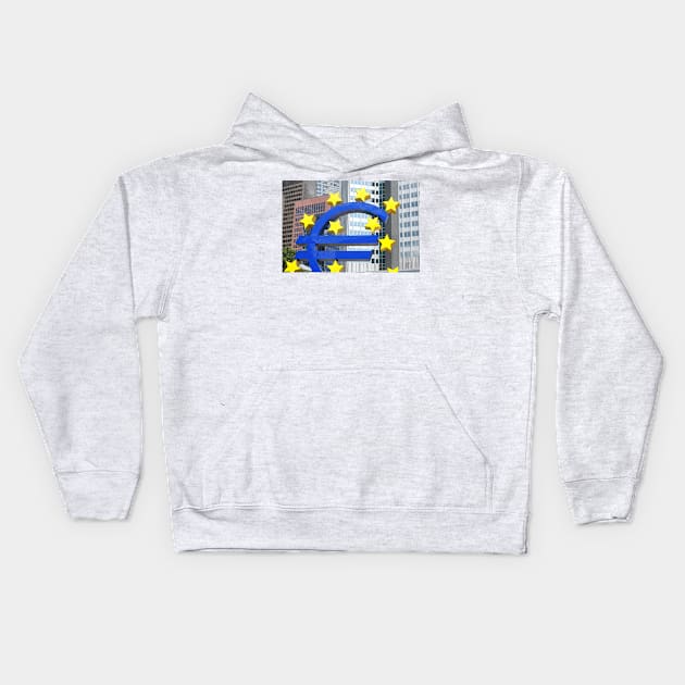 Euro monument, Frankfurt Kids Hoodie by Kruegerfoto